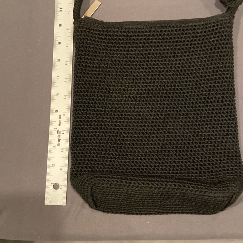 The Sak Black Crocheted Shoulder Bag, Boho, Gently Used Condition, nice size - Picture 12 of 15